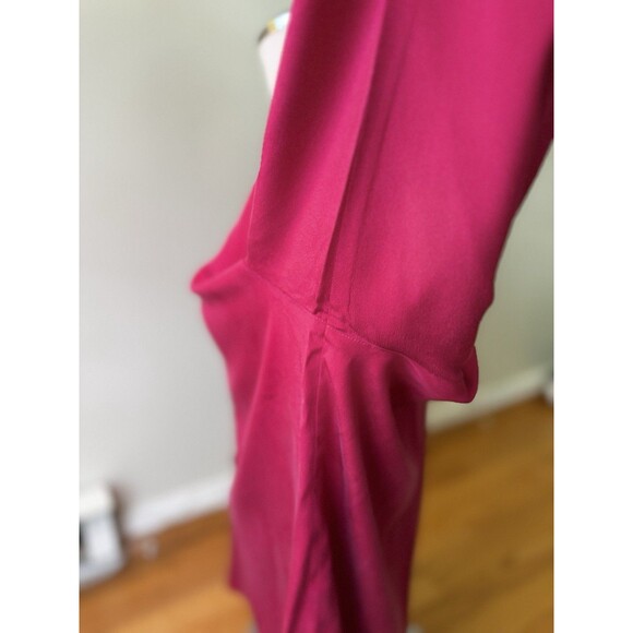 Barrie Pace Vintage 80s Silk Blouse Button Down Formal Shirt Magenta Size 18 1X - Picture 6 of 16
